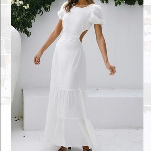 Hello Molly Devoted to the Sun Maxi Dress White- new with tags, never been worn